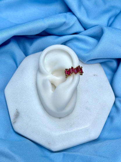 EARCUFF BAGUETTE ROSE