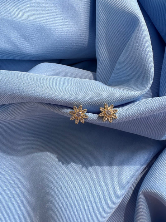 GOLD FLOWER EARRING