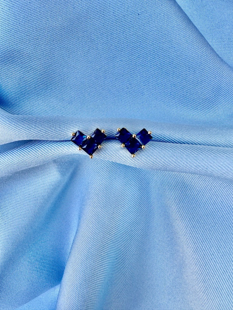 BLUE HEART EARRINGS