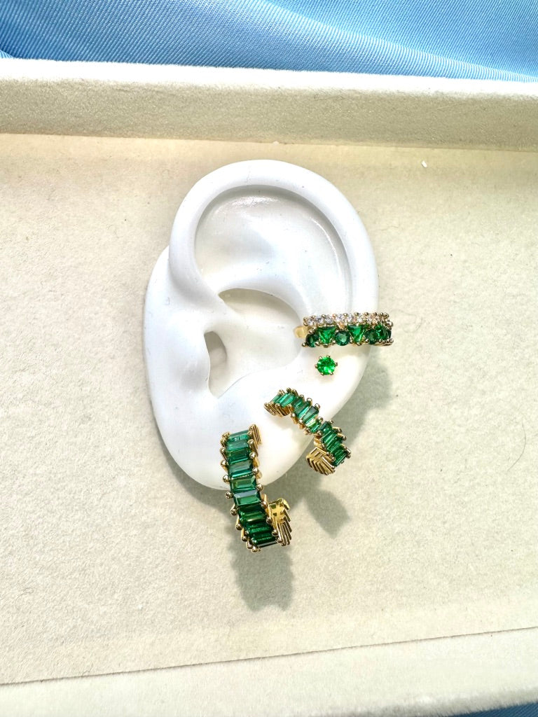 GREEN BAGUETTE HOOPS